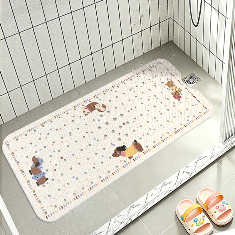 Toy Car with Hole-Shaped Suction Cup Foot Mat Temu Amazon Can Ship on Behalf of Children's Bath Anti-Slip Floor Mat to Prevent Falls