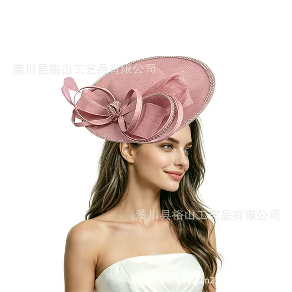 New cross-border summer vintage-style French hat for women, sun-shading bridal headwear, hair accessory, sun protection hat wholesale