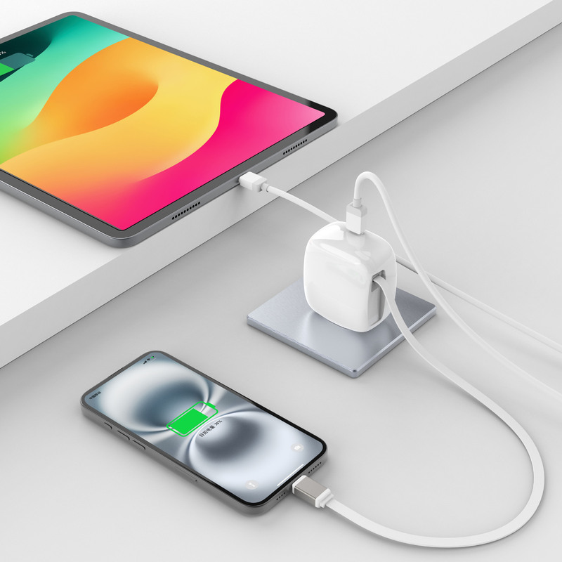 PD30W ツーインワン急速充電器、伸縮ケーブル内蔵、PSE認証取得、AppleおよびAndroid携帯電話に適しています|undefined