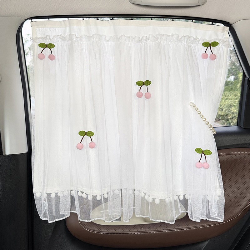 Car window sunshade curtain, in-car sun protection curtain, car-mounted privacy curtain for baby sleeping, front and rear row track-type