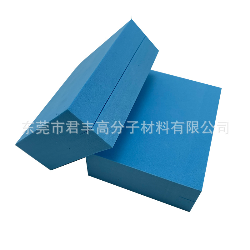 eva半切刀口防护泡棉方块 蓝色海绵玩具汽车大灯打磨EVA垫木块