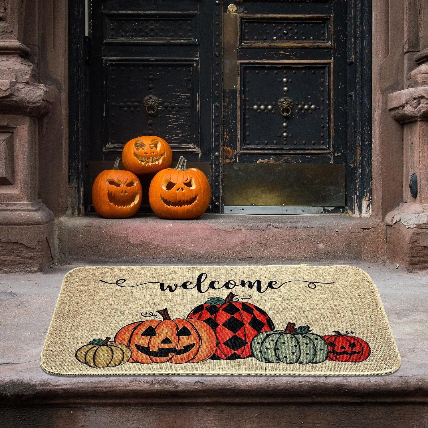 Kürbis Thanksgiving Matte Halloween Urlaub Dekoration Matte Veranda Tür Matte_voghion.com