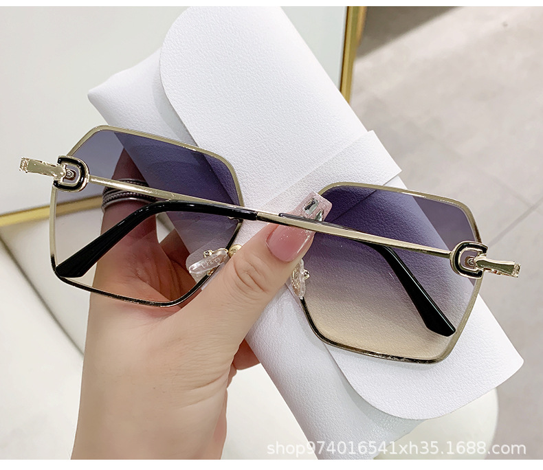 无框金属太阳镜