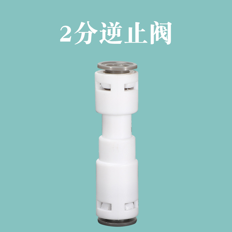Válvula de retención de 2 puntos de paso recto Purificador de agua de ósmosis inversa Purificador de agua RO válvula de retención de doble paso purificador de agua doméstico Accesorios