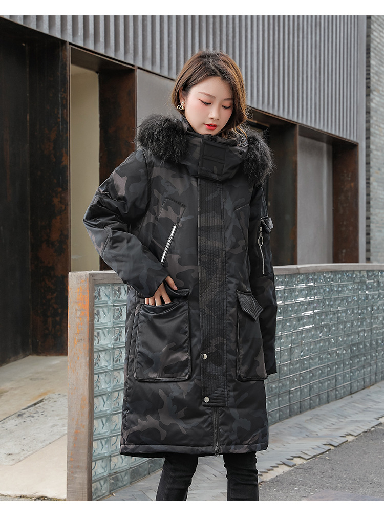 Transfronterizo nueva pareja de mediana longitud sobre la rodilla Chaqueta de plumón para hombre engrosada pato blanco abajo de moda para hombres y mujeres mismo abrigo de moda