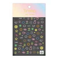 Бесплатная доставка TIMIKO тисненые наклейки для ногтей 6D милые наклейки для ногтей милые граффити