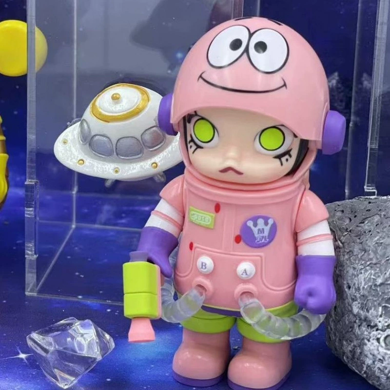 Юбилейная коллекция Pop Mart MEGA, слепая коробка, фигурка Молли, 100% Жасмин, астронавт, второе поколение, игрушки