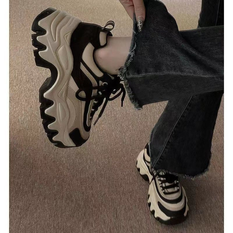 Tēta apavi sievietēm, mazas pēdas, jaunas, slinkas platformas kurpes, mafina apavi, ikdienas sporta apavi_voghion.com