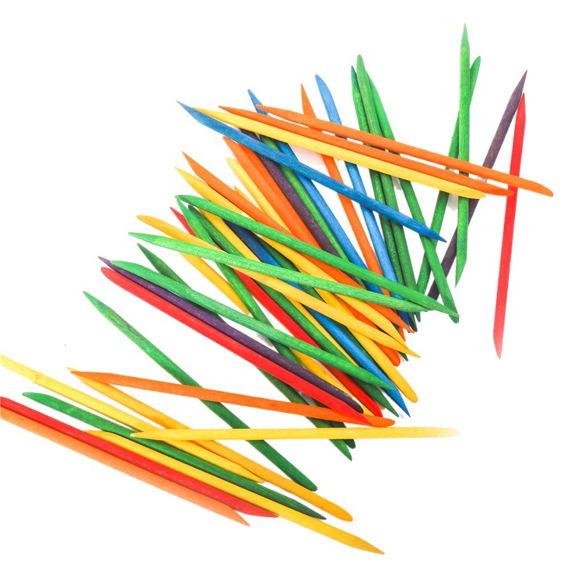 Herramientas de uñas color naranja palo de belleza palo de madera piel muerta empuje palo de taladro de doble cabeza palo de haya 100 bolsas