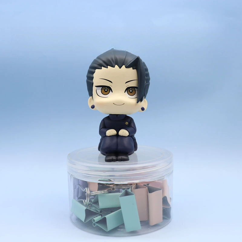 Sitting anime chibi figure, collectible character figures, multiple characters and versions