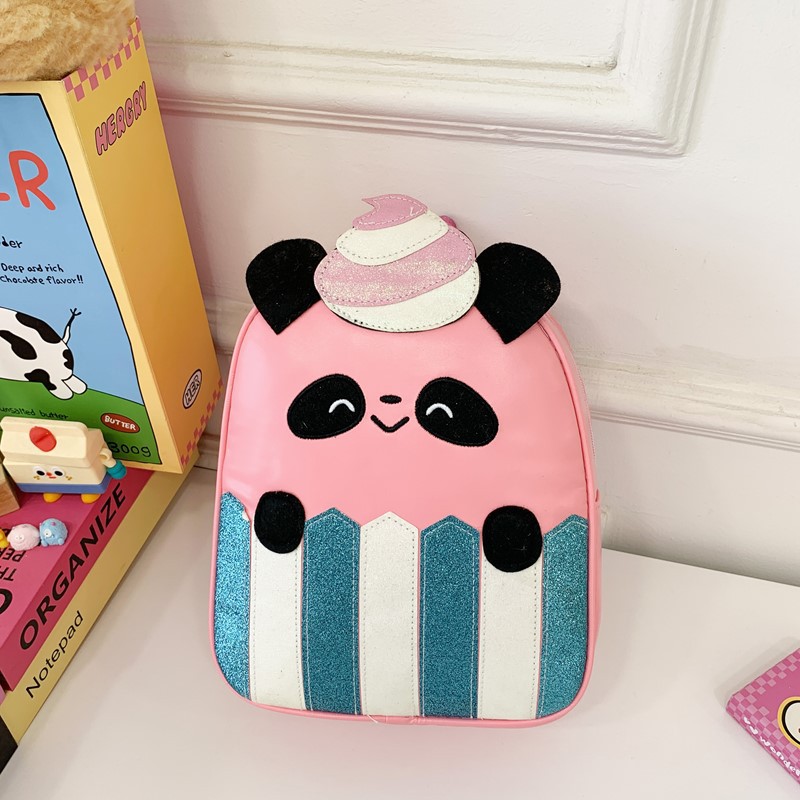 Caricatura lindo panda gigante mochila para niños y niñas, mochila para bebés de jardín de infantes, nueva mochila para niños de nubes de color