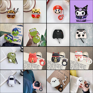 airpods 2nd Generation Creative Cute Bluetooth Headset Protective Cover for Apple 3rd Generation Silicone Cartoon Soft Case Box