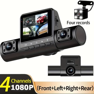 跨境新款M80 Pro 三路四镜头行车记录仪高清1080P红外汽车摄像机