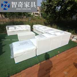 户外藤编沙发休闲客厅庭院露台酒店藤艺室外藤椅藤编民宿防水组合