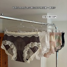 新款法式纯欲蕾丝网纱内裤女性感镂空中低腰轻奢高颜值少女三角裤