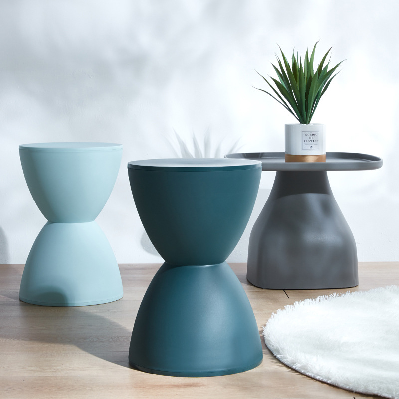 Príncipe taburete nórdico de plástico redondo taburete de moda simple taburete bajo simple moderno adulto zapatos de Casa cambiando taburete de comedor para niños