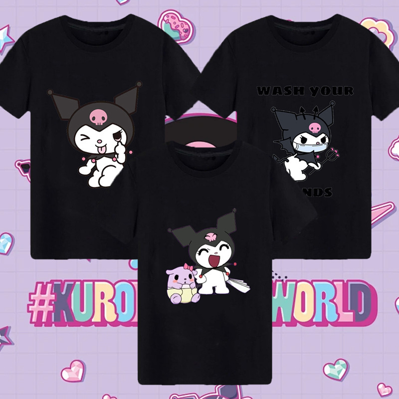 Japanese Soft Girl Kuromi Kuromi Diablo Animation Peripheral T-Shirt Small Cool Short-sleeved Cute Half-sleeved Top Japanese Soft Girl Kuromi Kuromi Diablo Animation Peripheral T-Shirt Small Cool Short-sleeved Cute Half-sleeved Top