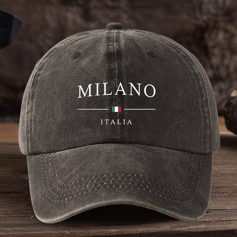 Herren Baseball Cap Im Retro Look Mit Italienischer Flagge_voghion.com
