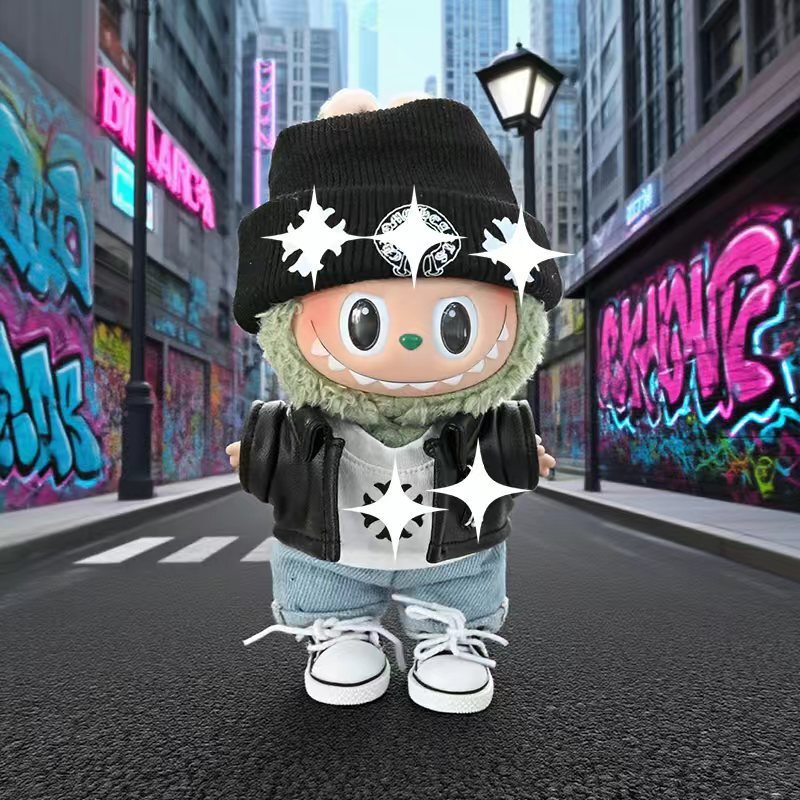 Clothing Only] Labubu Baby Clothes 17cm Labubu Doll Clothes Vinyl Doll Bubble Peripheral Clothing Series