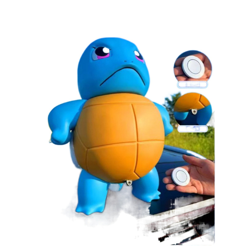 같은 지붕 장식 인형이있는 원격 제어 물 그물 빨간색 후면 펜던트 자동차 장식품은 제니 거북이를 뿌릴 수 있습니다.