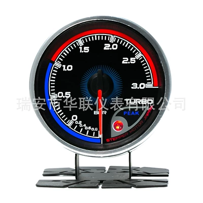 Car Modification Boost Gauge 12V 62mm 0~3Bar Universal, Car Modification Colorful Turbo Boost Gauge (automobile instrument)