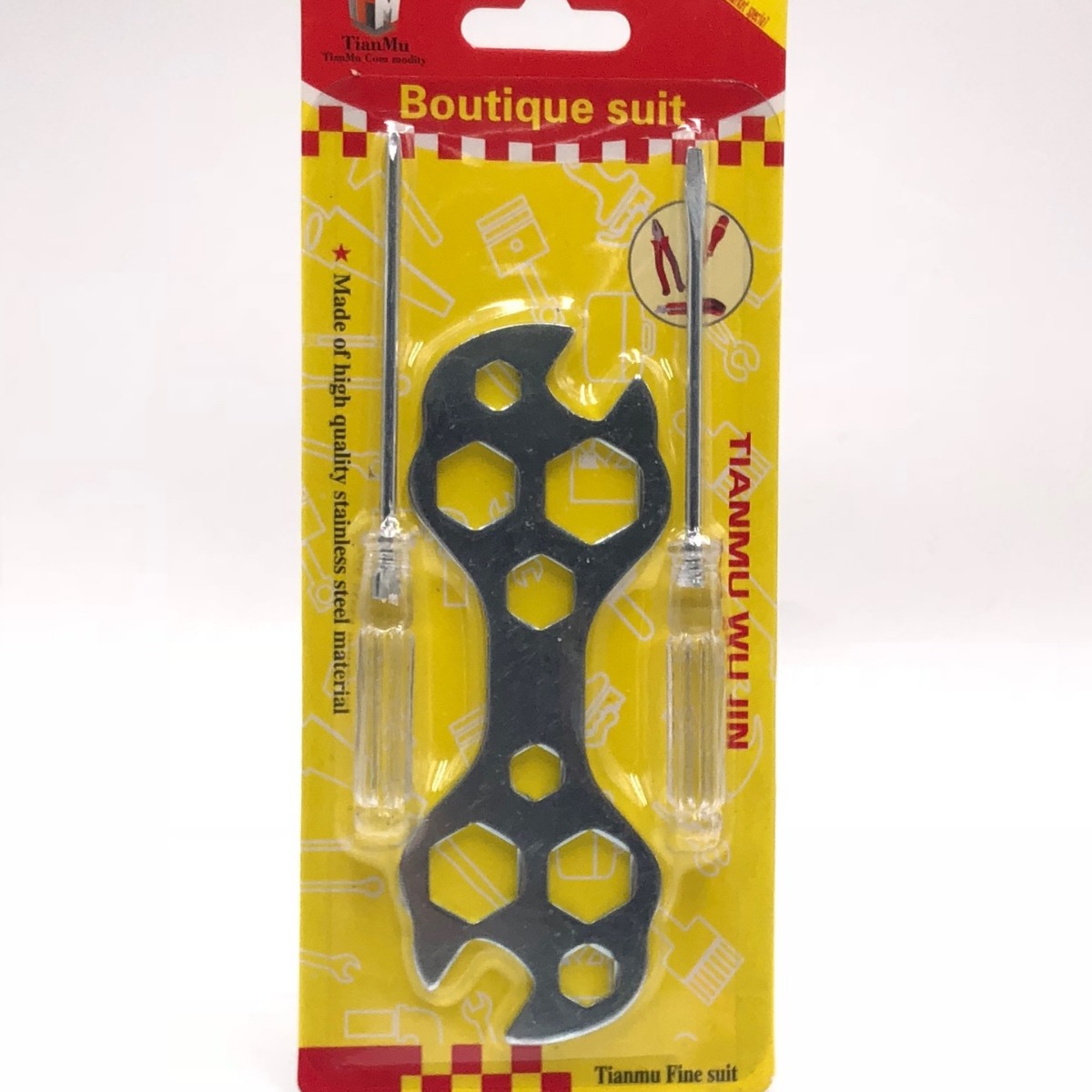 TM232花扳子改锥 家用多功能扳手一字十字螺丝刀五金工具厂家直销