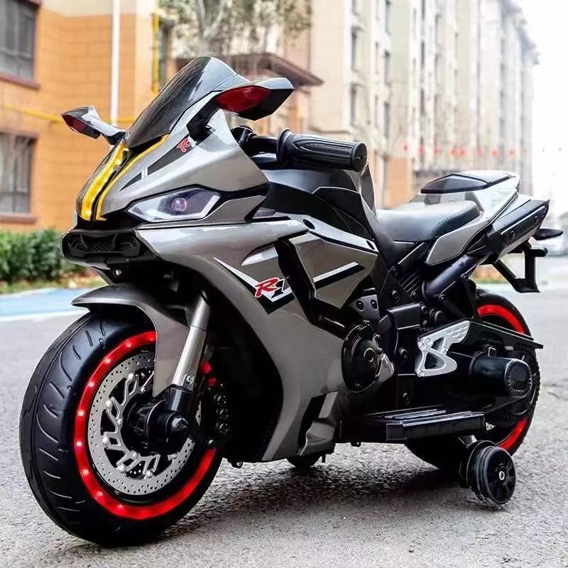 Motocicleta eléctrica para niños, eléctrica grande para hombres y mujeres, coche eléctrico de dos ruedas, coche de juguete recargable, cochecito