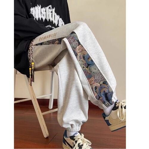 Men's Autumn/Winter Casual Sports Pants, 2025 New Arrival, Autumn Style, Loose-Fit Drawstring Sweatpants for Teens, Trendy