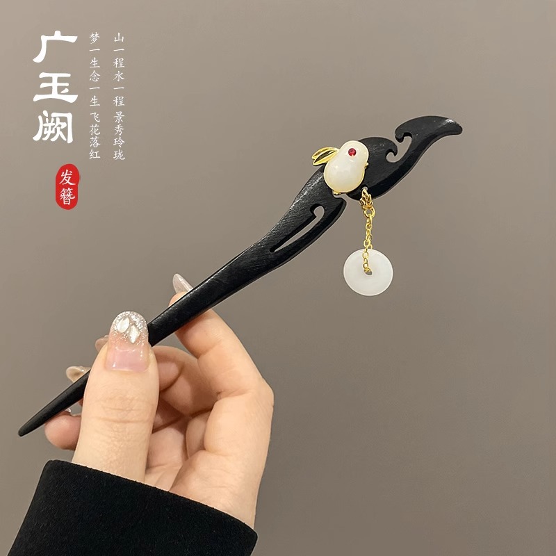 Clipper de cabello de flores de estilo antiguo, temperamento femenino de alto nivel, temperamento versátil, clipper de cabello de estilo chino, clipper de cabello de cabeza posterior.