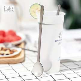 一次性勺子塑料汤勺长柄甜品奶茶冰粉勺商用调羹单独包装古茗勺子