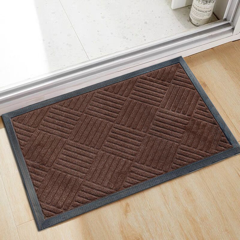 Estera de goma en relieve entrada del Hogar alfombra de piso desechable alfombra de raspado de barro estera antideslizante estera de la puerta