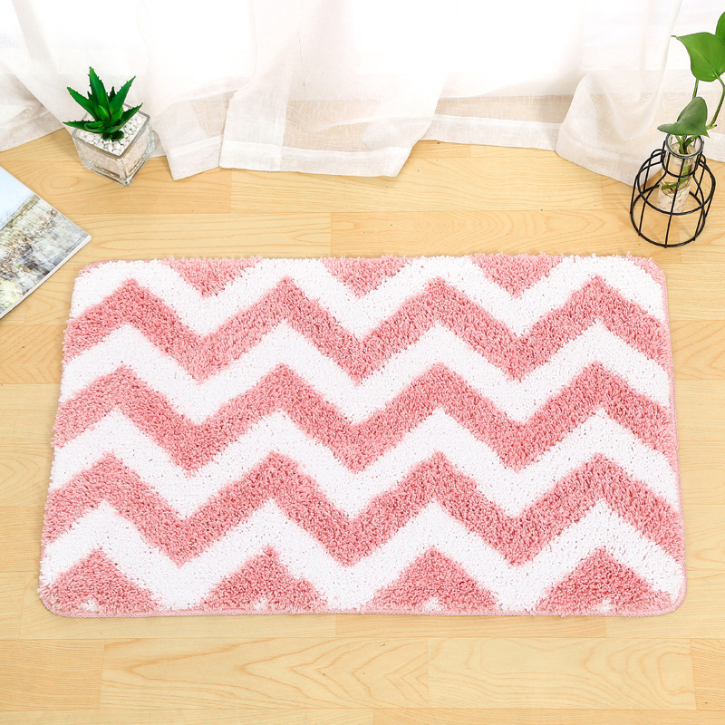 Alfombra de piso de baño transfronteriza Puerta de baño absorbente alfombra antideslizante alfombra doméstica alfombra de poliéster en stock