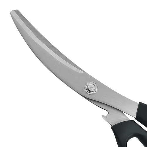 Factory wholesale stainless steel multifunctional barbecue scissors elbow non-slip small serrated Korean barbecue kitchen scissors