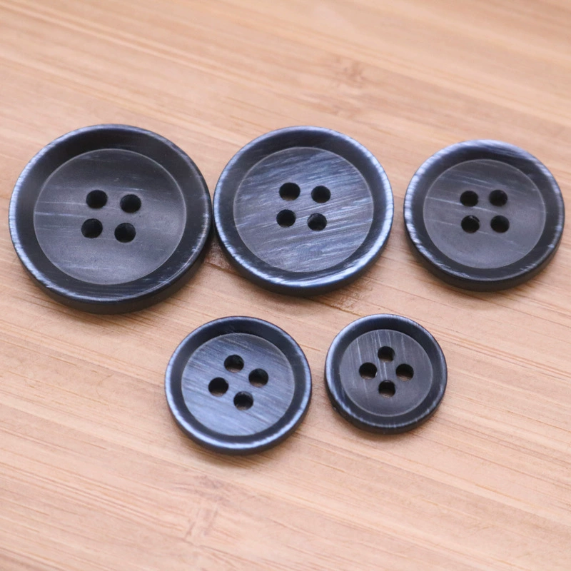 Four-eye button thin edge resin button coat windbreaker button wholesale high-end suit button resin button hand-stitched button