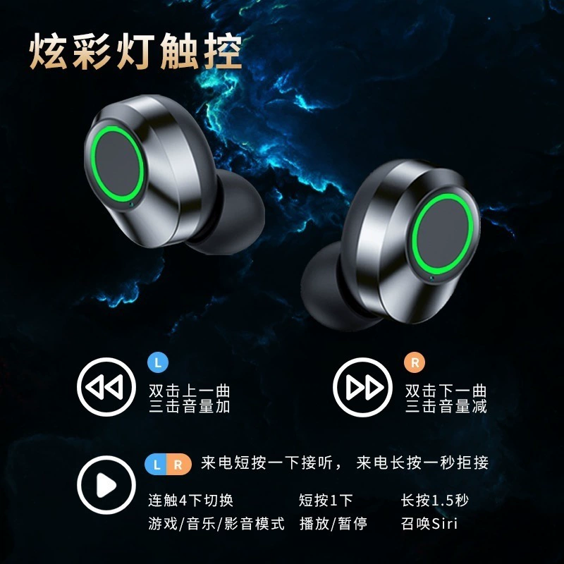 YD03 новая частная модель беспроводных Bluetooth наушников TWS с большим экраном и интеллектуальным номером, уши-ушные наушники с дыханием
