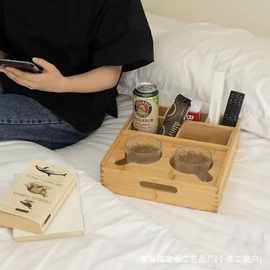 木质零食收纳盒懒人追剧水果零食沙发整理盒遥控器啤酒饮料收纳盒