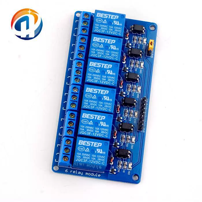 BESTEP 6 Road 12V relay module optocoupler isolation isolation low -level trigger