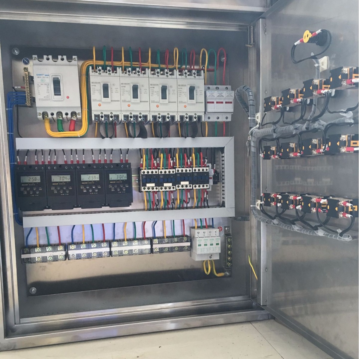 广东东莞专业供应市政照明控制箱 园林定时 户外不锈钢路灯控制箱