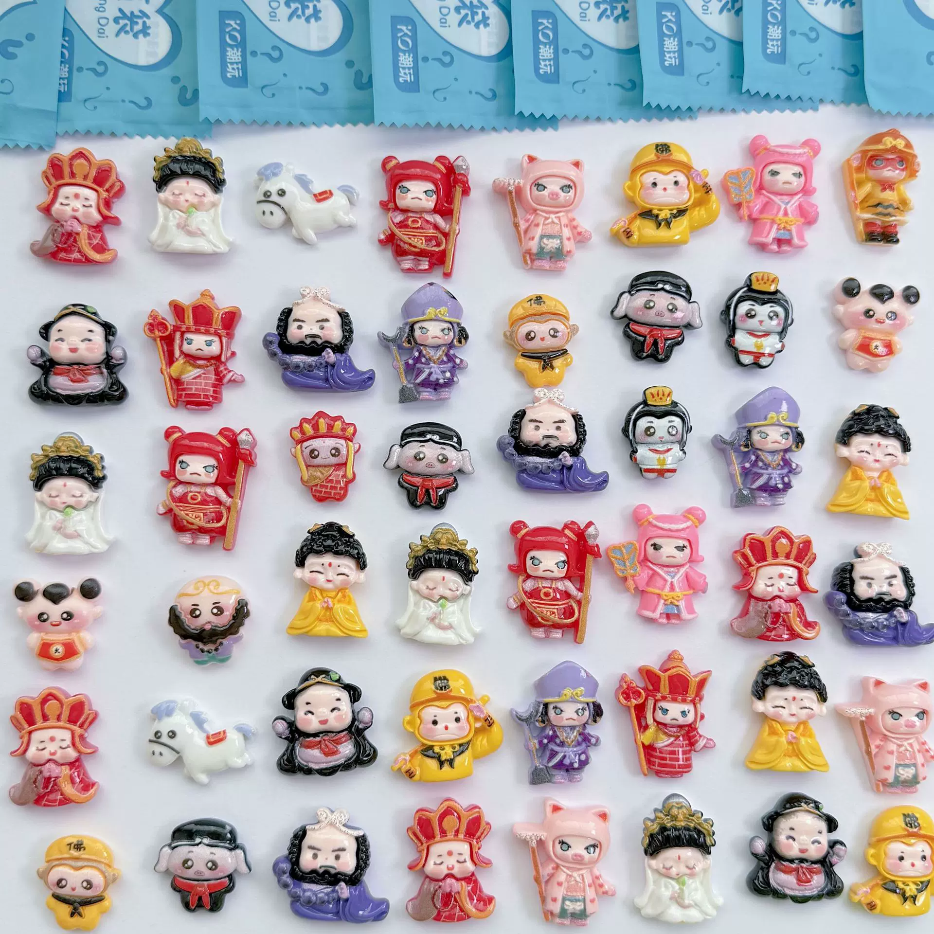 卡通西游记人物惊喜玩具盲袋可爱树脂小配件玩偶桌面摆件礼物奖励