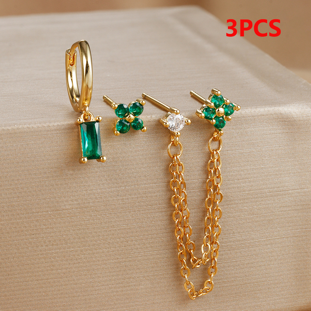 Drop Earrings, Ear Studs Classification 1 Set Classic Style Geometric Plating Copper Drop Earrings Ear Studs