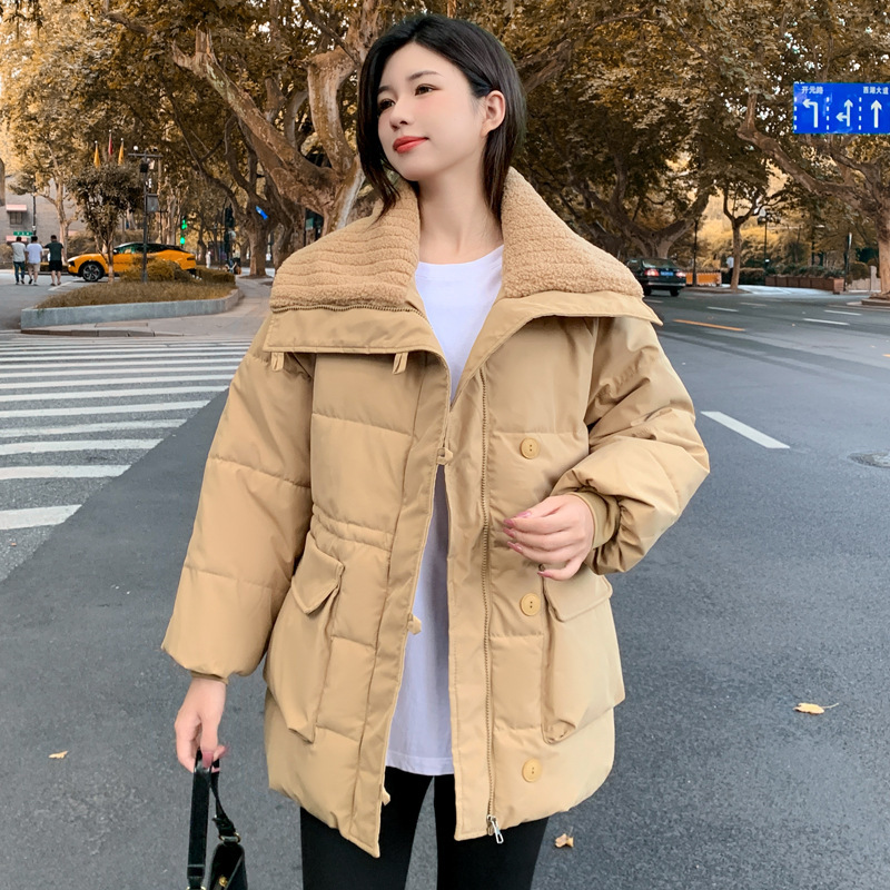 羽绒棉服女2025秋冬新款韩版宽松棉袄小个子面包服棉衣外穿潮|undefined