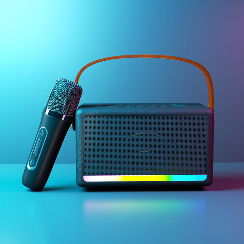 新型k歌bluetoothスピーカー無線マイク付き屋外家庭用小型k歌一体音響|undefined