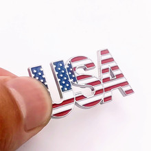 现货批发美国USA英文字母胸针 合金徽章国徽纪念章金属烤漆胸章