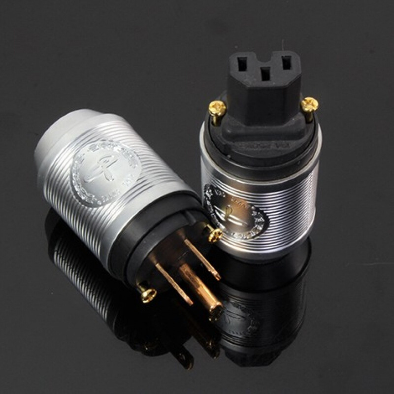 厂家直销美国蛇王KING SNAKE 镀金ZERO发烧电源插头一件代发