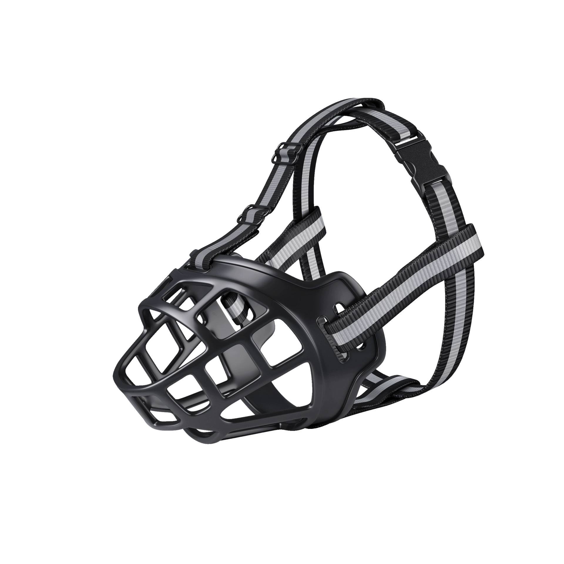 Adjustable dog muzzle 3rd‑gen, breathable anti‑bite design, reflective & nylon options, sizes 0–5