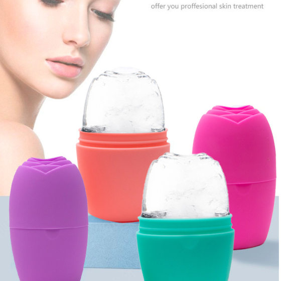 Beauty makeup new silicone ice roller mold beauty instrument portable ice cream cooling facial massage care
