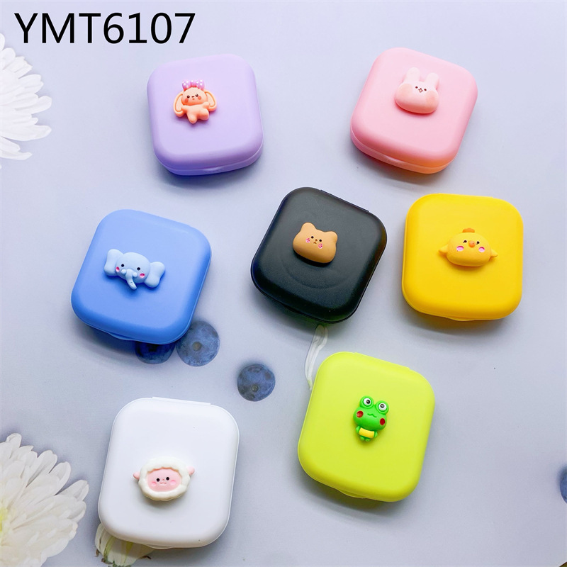 New Cute Zoo Kawaii Ins Style Contact Lens Case Contact Lens Case Companion Box Double Box Yt6107