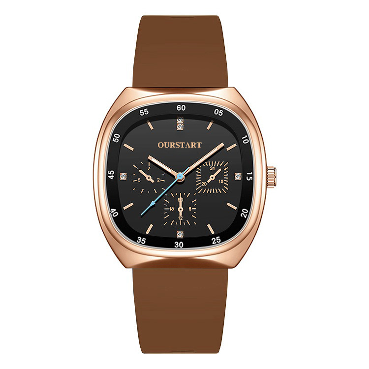 Brown band (rose gold shell)