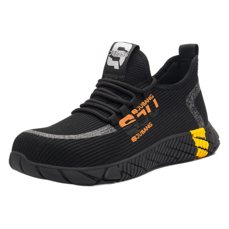Zapatos de seguridad Meikeduo tejidos con tecnología Fly-Woven, transpirables, para hombre, de verano, anti-aplastamiento y anti-pinchazos, resistentes al desgaste y antideslizantes. image 1