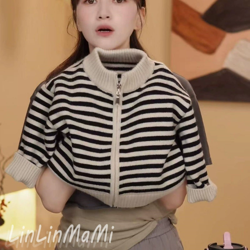 Детский knit свитер с молнией для Лин Лин мамы оптом